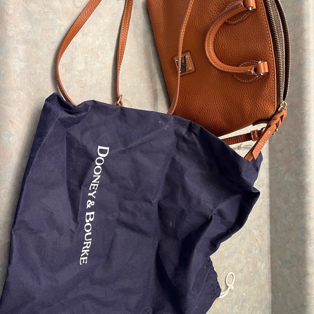 Dooney and Burke Pebble Leather Crossbody Satchel - Picture 3 of 3